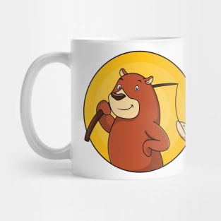 Bear as Angler with Fish Mug